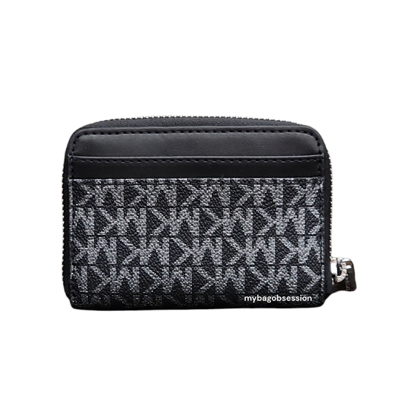 Michael Kors Jet Set Logo MD Card Case Wallet Black - Picture 2 of 6